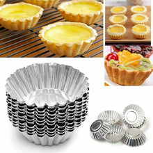 Load image into Gallery viewer, Disposable tin foil egg tart cup pudding cup