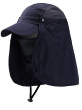 Load image into Gallery viewer, Women & Men Outdoor Sun Hat UV Protection Fishing Hiking Caps with Face Neck Flap Cover UPF 50+