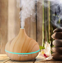 Load image into Gallery viewer, Wood grain humidifying aroma diffuser