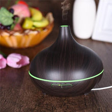 Load image into Gallery viewer, Wood grain humidifying aroma diffuser