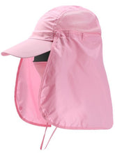 Load image into Gallery viewer, Women & Men Outdoor Sun Hat UV Protection Fishing Hiking Caps with Face Neck Flap Cover UPF 50+
