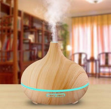 Load image into Gallery viewer, Wood grain humidifying aroma diffuser