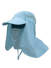 Load image into Gallery viewer, Women & Men Outdoor Sun Hat UV Protection Fishing Hiking Caps with Face Neck Flap Cover UPF 50+